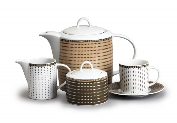 Kávová souprava Ella, 17 dílná, Perličky