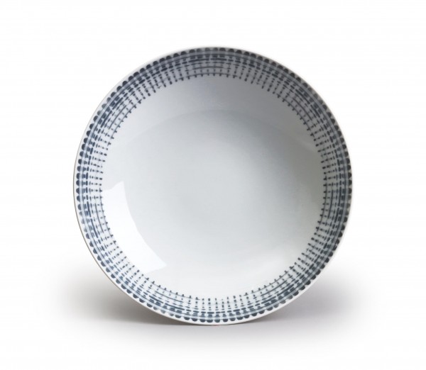 Talíř hluboký  Elegance, Mřížka šedá