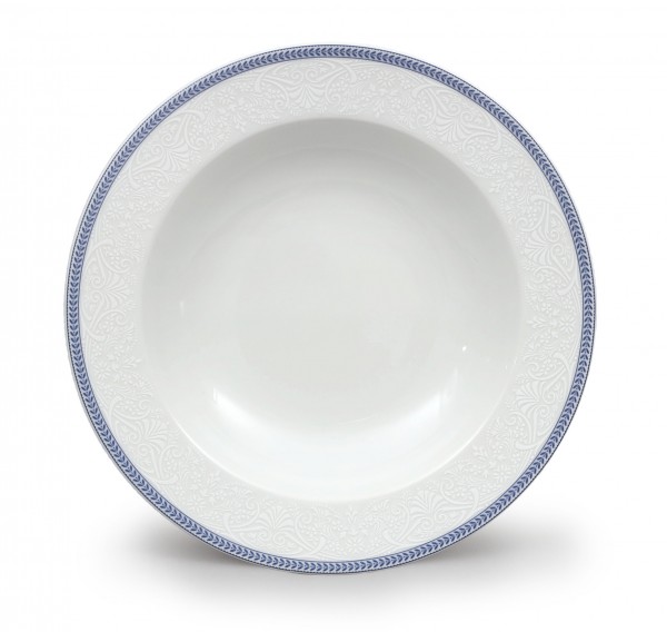 Talíř hluboký Nina, Modrá krajka