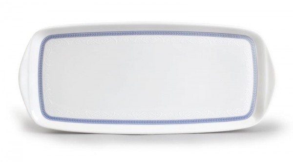 Podnos 4 hranný, Modrá krajka 