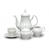 Kávová souprava Bernadotte, 17 dílná, Bílá