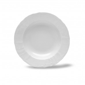 Talíř hluboký 23 -  Sada  6/6  Bernadotte - bílé nedekor