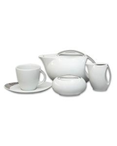Čajová souprava Loos, 17 dílná, Platina